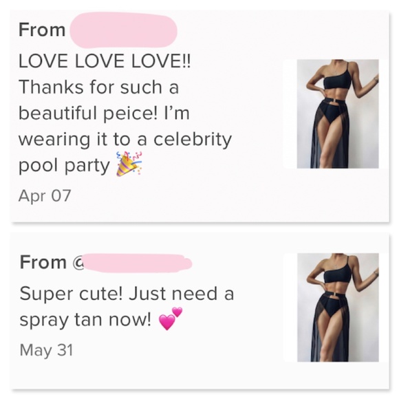 3 Piece Black Swimwear Set - Picture 11 of 12